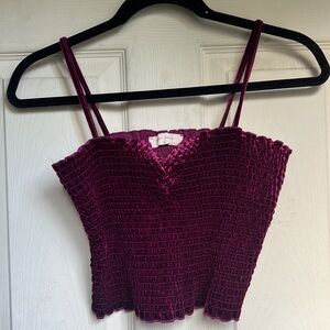Burgundy crop top